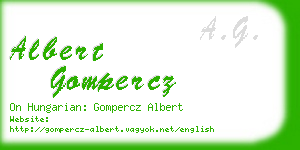 albert gompercz business card